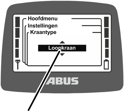 U:\Allgemein\Produkthandbücher\Produkthandbücher Fotos\ABURemote Meisterschalter\Ohne Sender (mit Displaytexten)\trans_de\Krantyp einstellen.png