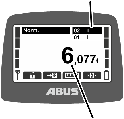 U:\Allgemein\Produkthandbücher\Produkthandbücher Fotos\ABURemote Meisterschalter\Ohne Sender (mit Displaytexten)\trans_de\Kranwahl Erster Kran.png