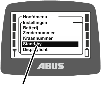 U:\Allgemein\Produkthandbücher\Produkthandbücher Fotos\ABURemote Meisterschalter\Ohne Sender (mit Displaytexten)\trans_de\Menü Standby.png
