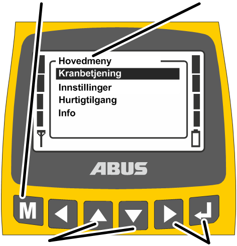 U:\Allgemein\Produkthandbücher\Produkthandbücher Fotos\ABURemote Handsender\Handsender (mit Displaytexten)\trans_de\Menü bedienen - aufrufen.png