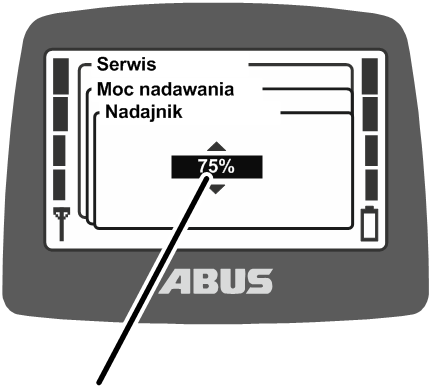 U:\Allgemein\Produkthandbücher\Produkthandbücher Fotos\ABURemote Meisterschalter\Ohne Sender (mit Displaytexten)\trans_pl\Sendeleistung einstellen.png