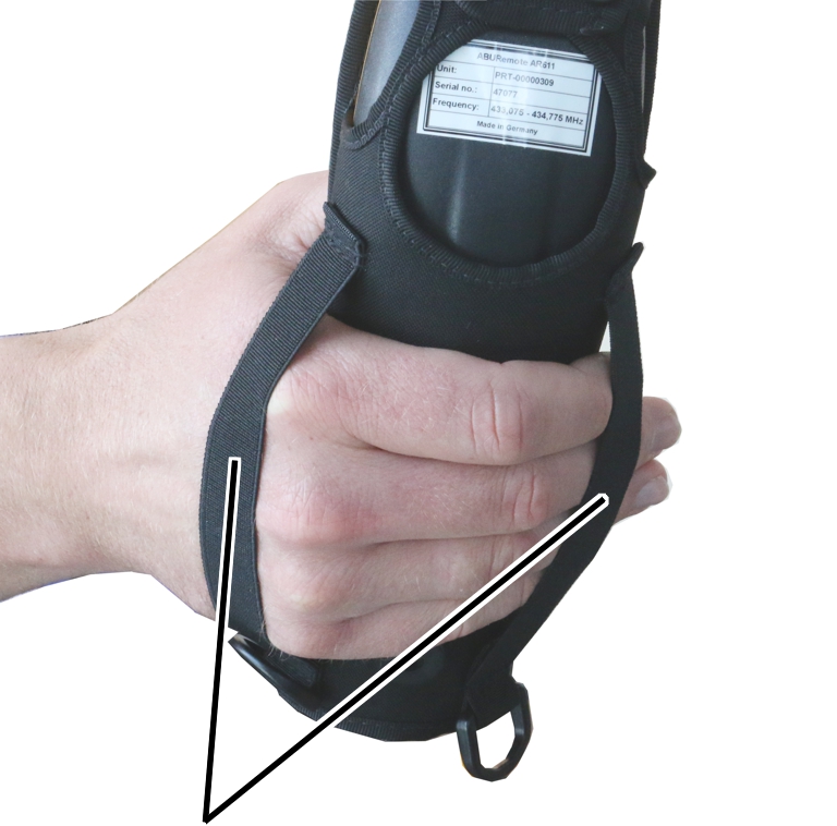 U:\Allgemein\Produkthandbücher\Produkthandbücher Fotos\ABURemote Handsender\Handsender (sprachfrei)\Handgriff festhalten 3.jpg