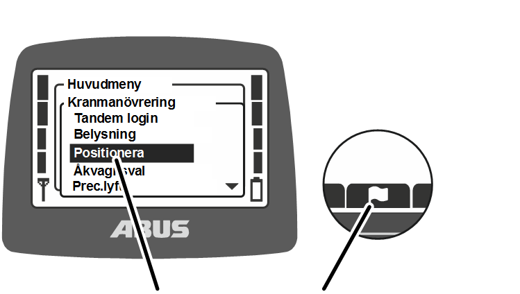 U:\Allgemein\Produkthandbücher\Produkthandbücher Fotos\ABURemote Meisterschalter\Ohne Sender (mit Displaytexten)\trans_de\Positionieren an.png