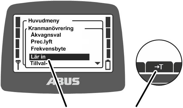 U:\Allgemein\Produkthandbücher\Produkthandbücher Fotos\ABURemote Meisterschalter\Ohne Sender (mit Displaytexten)\trans_de\Funktionen Teach.png