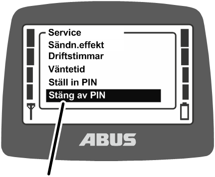 U:\Allgemein\Produkthandbücher\Produkthandbücher Fotos\ABURemote Meisterschalter\Ohne Sender (mit Displaytexten)\trans_de\Menü PIN ausschalten.png