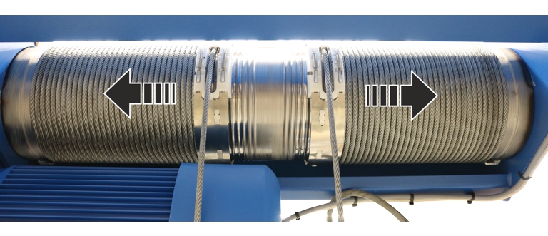 U:\Allgemein\Produkthandbücher\Produkthandbücher Fotos\Seilzug kompakt\Seilzug D\Seilzug D true vertical lift\Seil von Seiltrommel abtrommeln 3.jpg