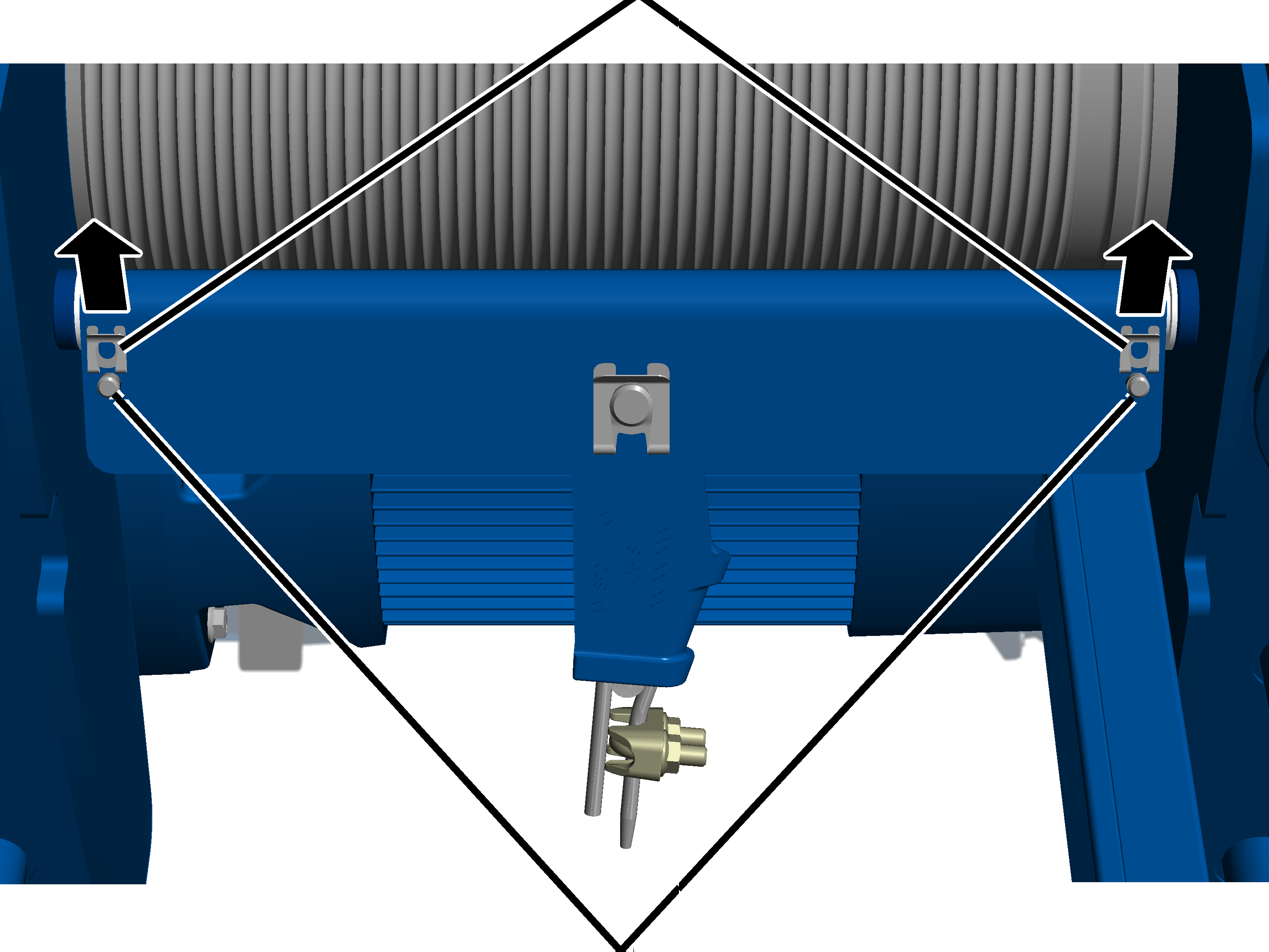 U:\Allgemein\Produkthandbücher\Produkthandbücher Fotos\Seilzug kompakt\Seilzug E\Einschienenlaufkatze\Festpunkttraverse SL_Sicherung ab.png